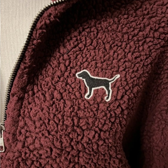 Pink Victoria's Secret Sweater Jacket, Purple Pullover with Zipper, Women’s Sz M - Picture 5 of 5